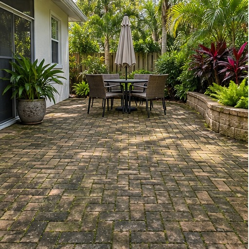 AI-generated dirty patio